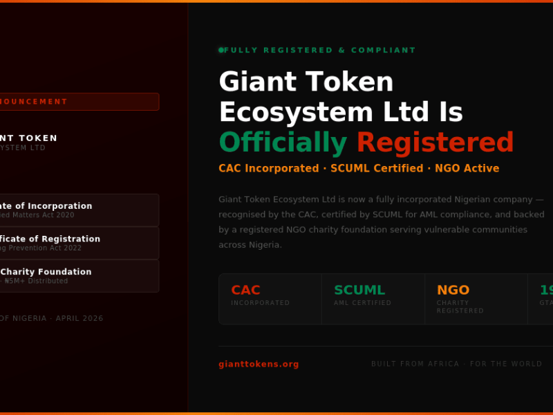 Giant Token Ecosystem registered